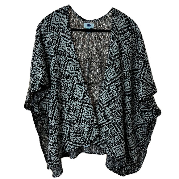 Old Navy Sweaters - Black & White Short Sleeved Kimono